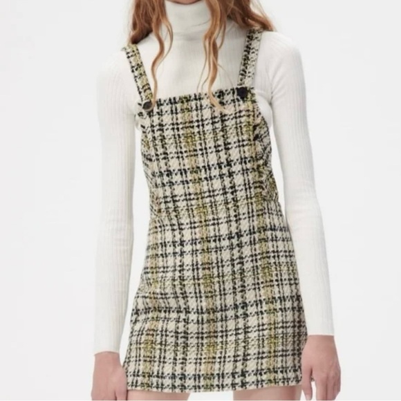Zara Plaid Tweed Mini Dress - Picture 1 of 6
